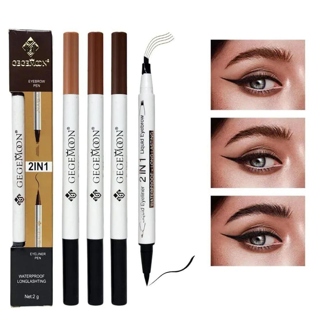 2 in 1 Waterproof Eyebrow & Eyeliner Pen