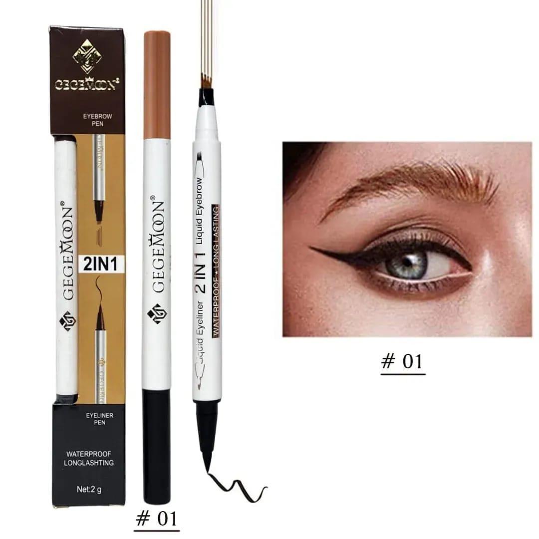 2 in 1 Waterproof Eyebrow & Eyeliner Pen