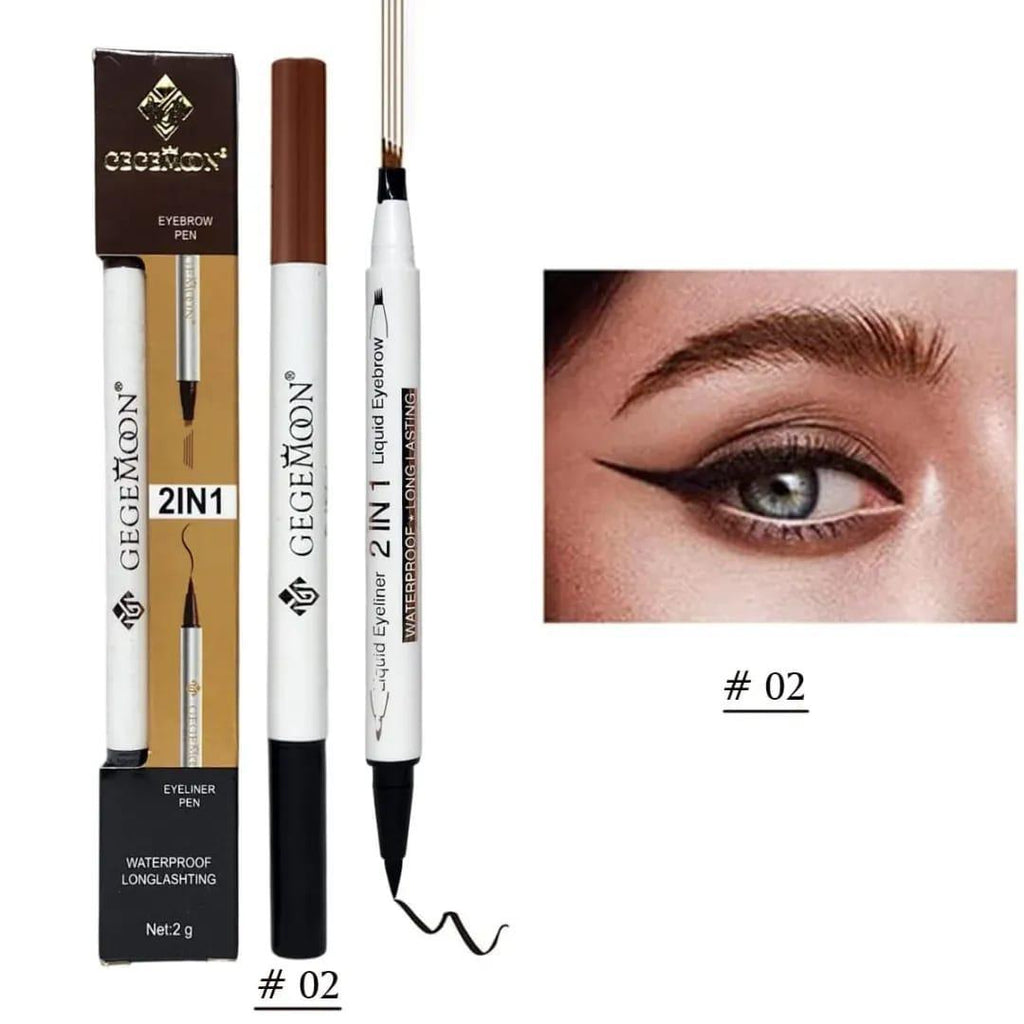2 in 1 Waterproof Eyebrow & Eyeliner Pen