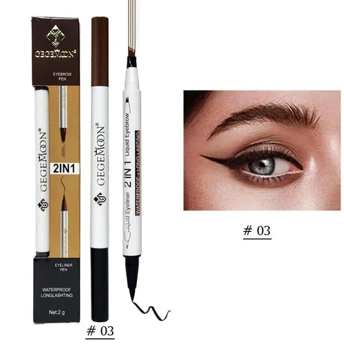 2 in 1 Waterproof Eyebrow & Eyeliner Pen